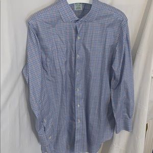 Blue/Brown Plaid Brooks Brothers Button Down
